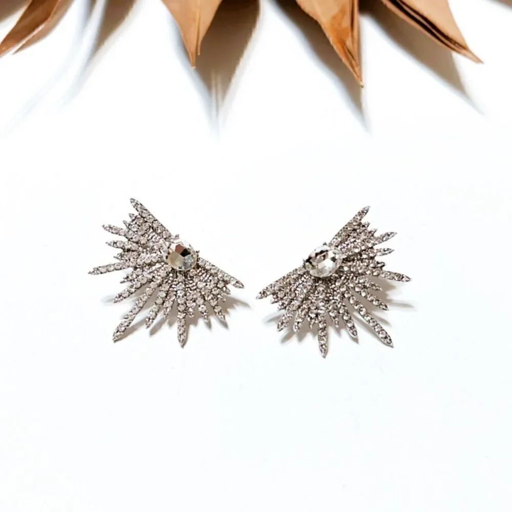 Diamond sun radiant earrings #247